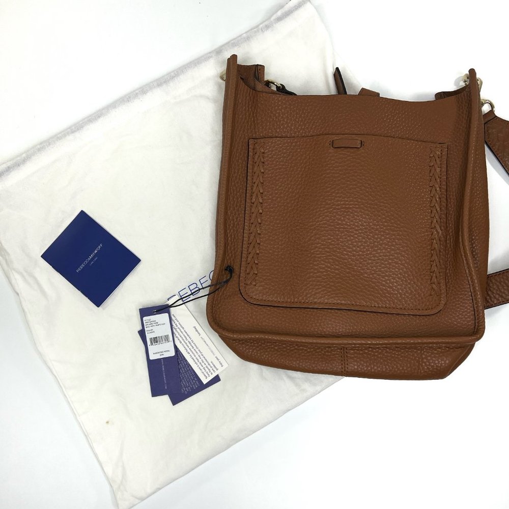 Rebecca Minkoff Women's Unlined Feed Bag with Whipstitch in Cognac